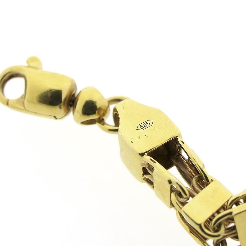 Image 8 of Long gold men's necklace with zirconia; Magnum chain