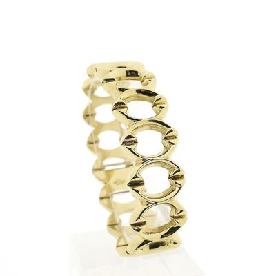 Gold fantasy link bracelet; 19 cm Image 1 of Gold fantasy link bracelet; 19 cm