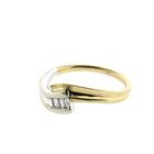 Image 3 of Two-tone gold ring with baguette diamond; 0.21 ct.