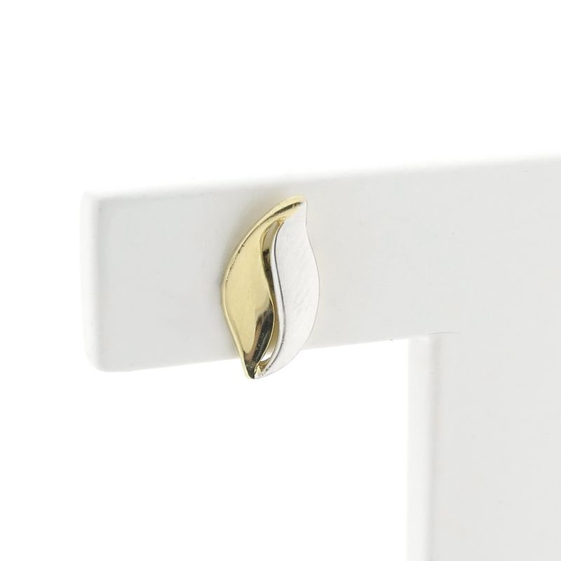 Image 4 of Two-tone gold stud earrings