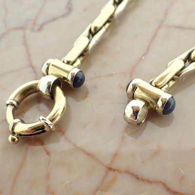 Image 2 of 18K Two-tone gold solid link bracelet | 21 cm