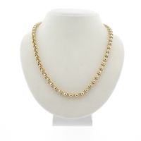 Gold jasseron link necklace | 45 cm