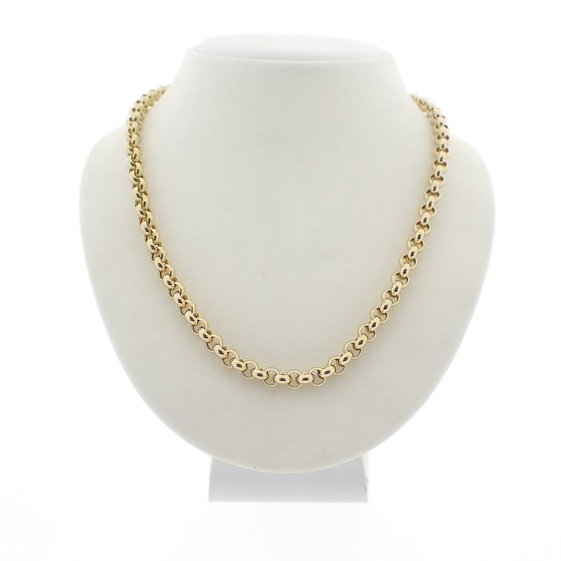 Image 1 of Gold jasseron link necklace | 45 cm