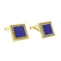 Gold cufflinks with Lapis Lazuli