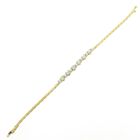 Image 3 of Gold cobra link bracelet with opal and diamond; 0.24 ct. | 17 cm