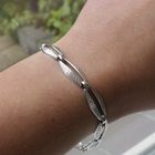 Image 10 of Silver link bracelet with fantasy pattern | 19.5 cm