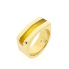 Image 1 of Gold ring with yellow moonstone