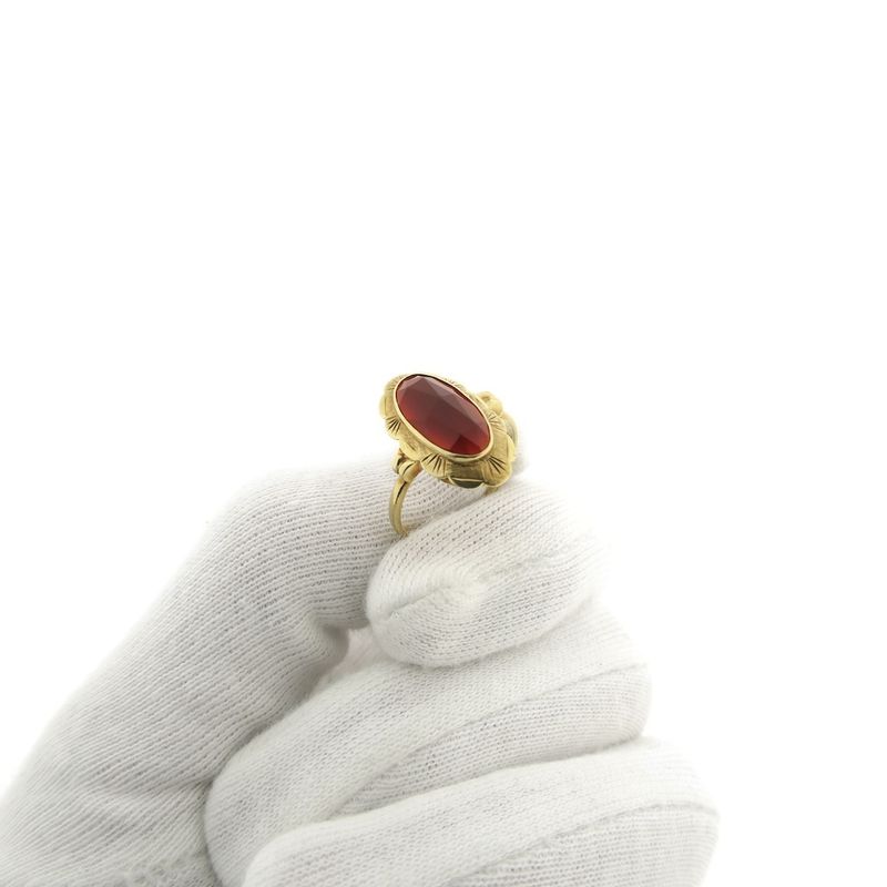 Image 8 of Gold ring with carnelian | Vintage