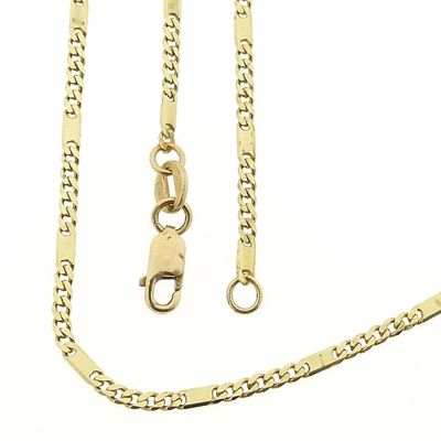 Gold closed Figaro link chain Image 1 of Gold closed Figaro link chain