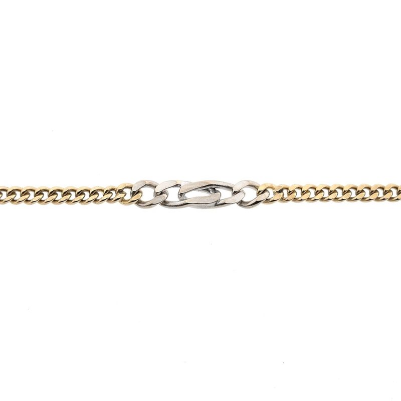 Image 4 of Two-tone gold gourmet/fantasy link chain