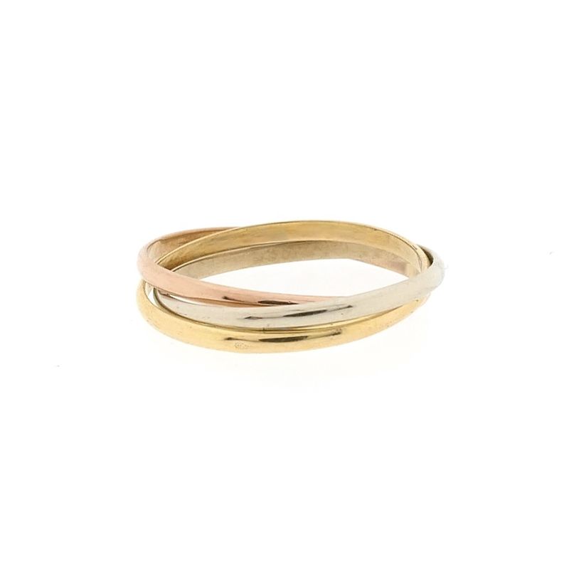 Image 5 of Tricolor gold trinity ring