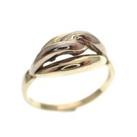 Two-tone gold fantasy ring