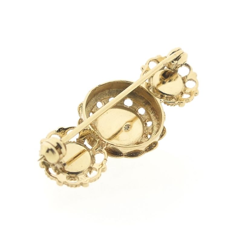 Image 3 of Antique gold brooch with blood coral