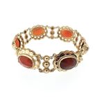 Image 1 of Antique gold bracelet with carnelian
