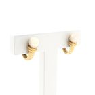 Image 3 of Gold stud earrings with pearl