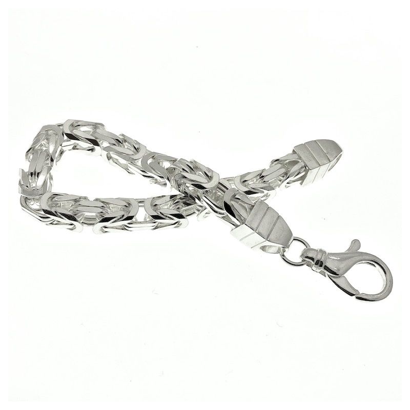 Image 10 of Silver wide king bracelet | 25 cm