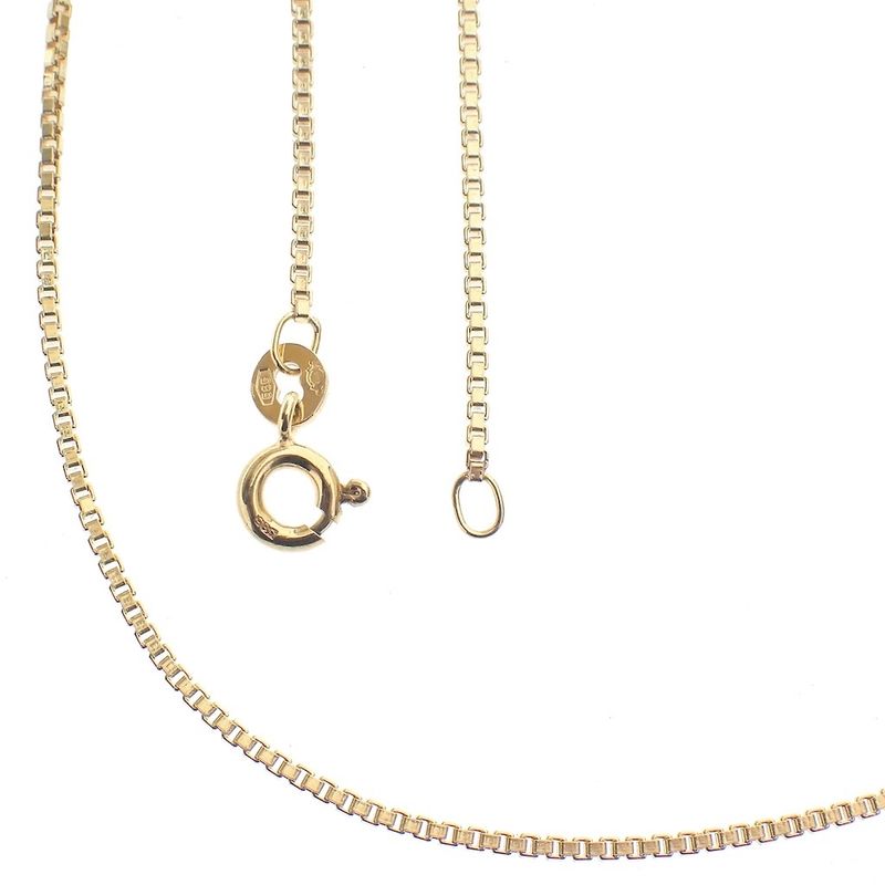 Image 1 of Long gold Venetian link necklace | 70 cm