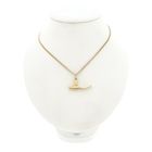 Image 3 of Gold pendant of a paver's hammer with zirconia