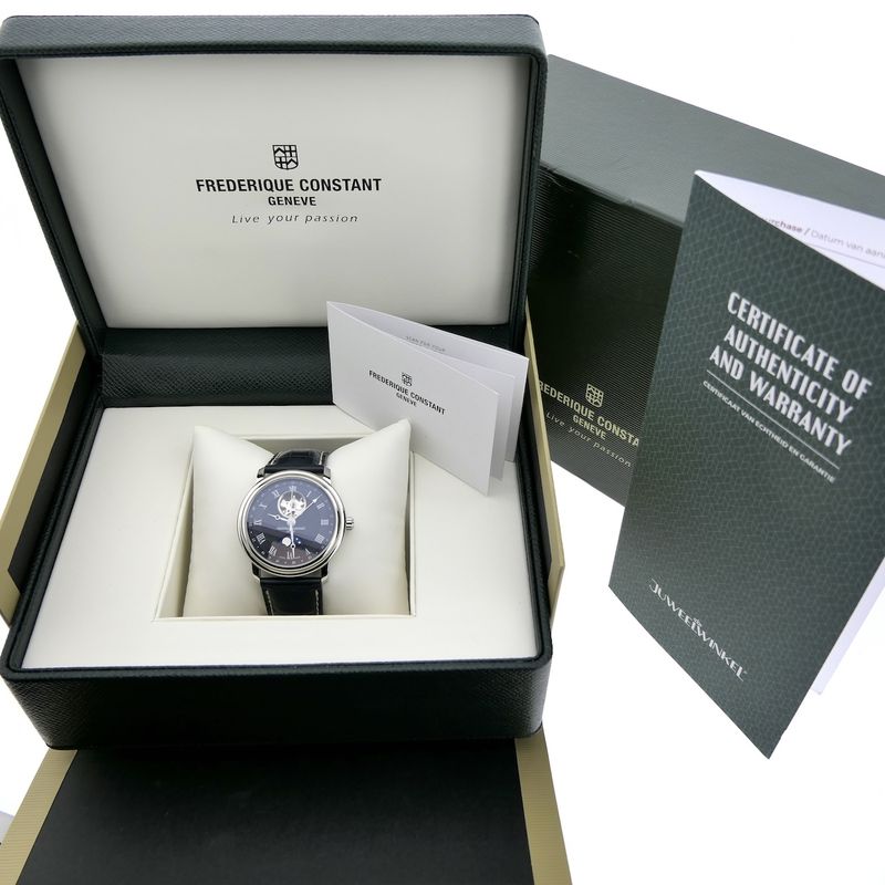Image 18 of Frederique Constant Classics Moonphase Hearth Beat FC-335MCNW4P26; Automatic men's watch
