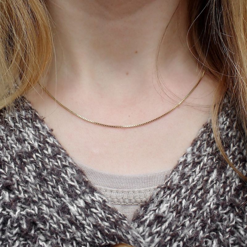 Image 5 of Golden Venetian link chain | 46 cm