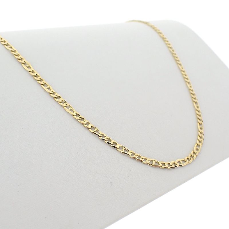 Image 3 of Gold Figaro link chain | 45 cm