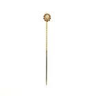 Image 1 of Gold lapel pin, tie pin with rose-cut diamond | Approx. 0.10 ct.