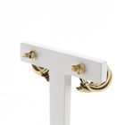 Image 4 of Gold semicircular stud earrings