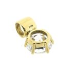 Image 5 of Gold subtle pendant with large zirconia