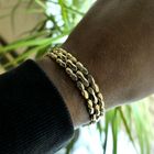 Image 10 of Gold Bismarck link bracelet; 19.5 cm