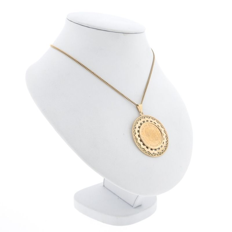 Image 7 of Gold pendant of a 10-guilder coin; King William III 1875