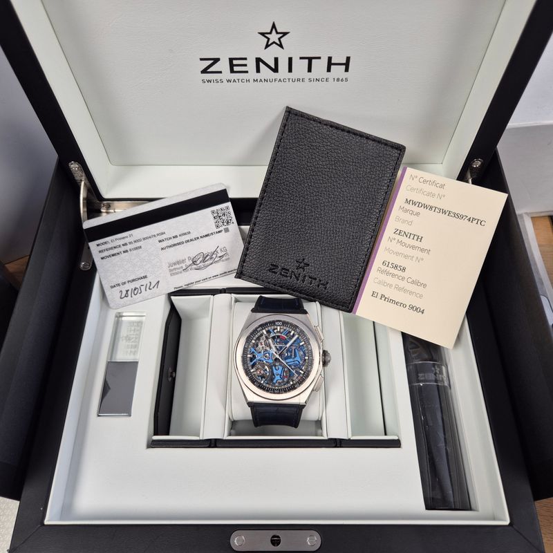 Image 10 of Zenith Defy El Primero '21' Skeleton 95.9002.9004/78.R584; Chronograph men's watch
