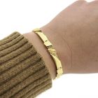 Image 11 of Gold raw link bracelet; Riitta Hakala | 18.5 cm
