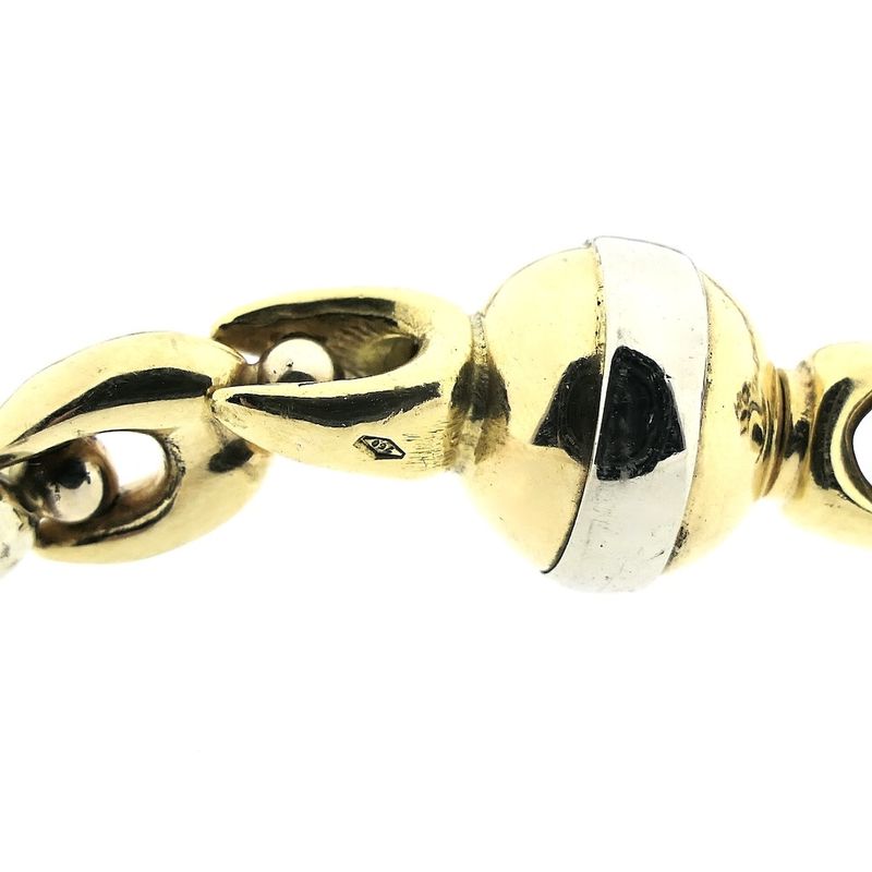 Image 4 of Two-tone gold fantasy link necklace