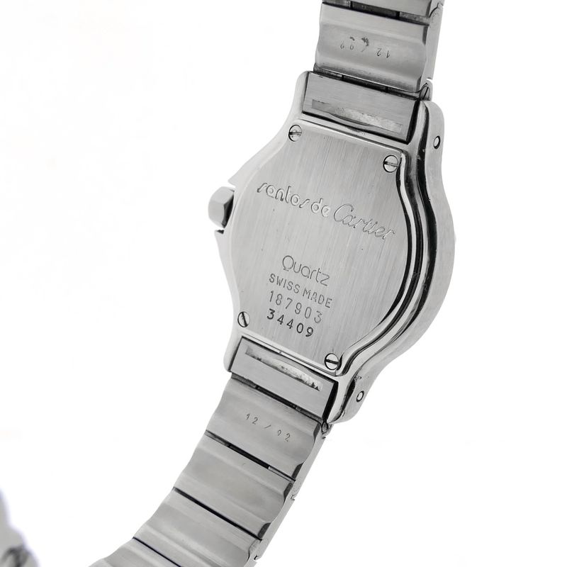 Image 9 of Cartier Santos Octagon 187903; Women's watch in 18k gold and steel