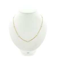 18 carat vintage gold necklace with pearls.