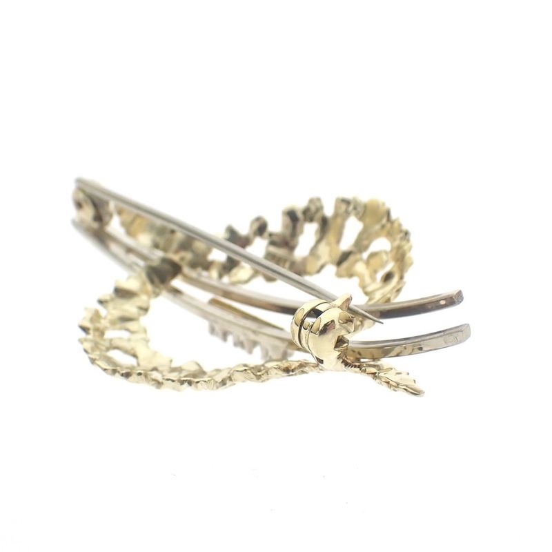 Image 7 of Two-tone gold fantasy brooch with zirconia