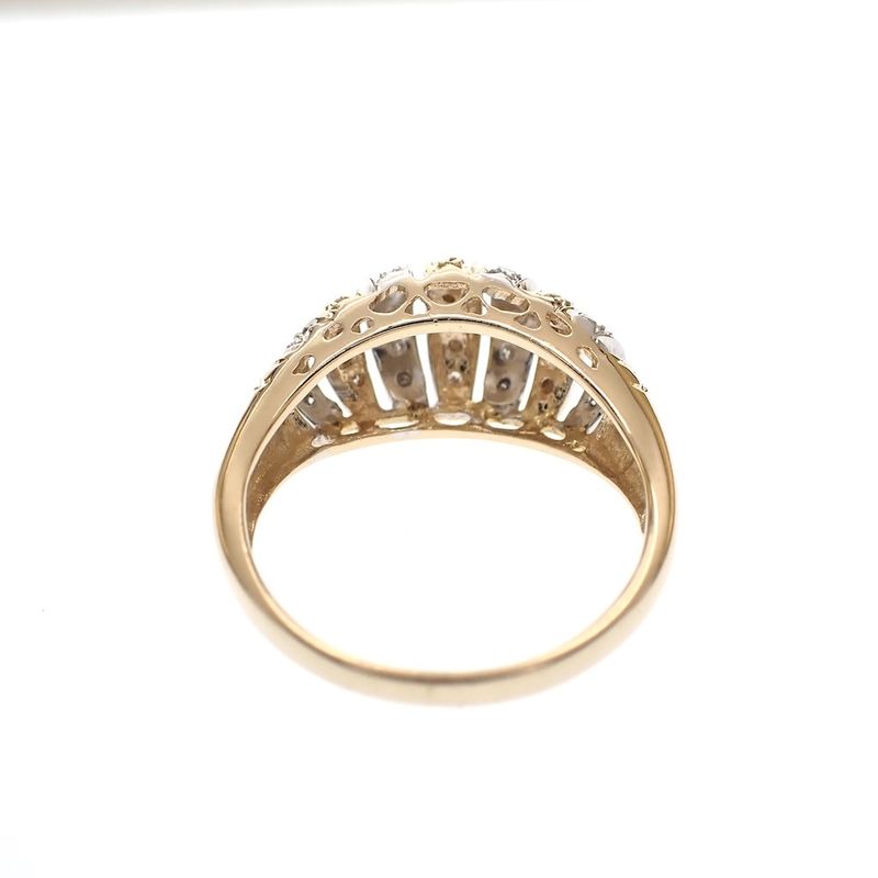Image 5 of Two-tone gold fantasy ring set with diamonds; 0.37 ct.