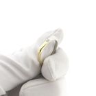 Image 9 of Two-tone gold square solitaire ring with diamond; 0.01 ct.