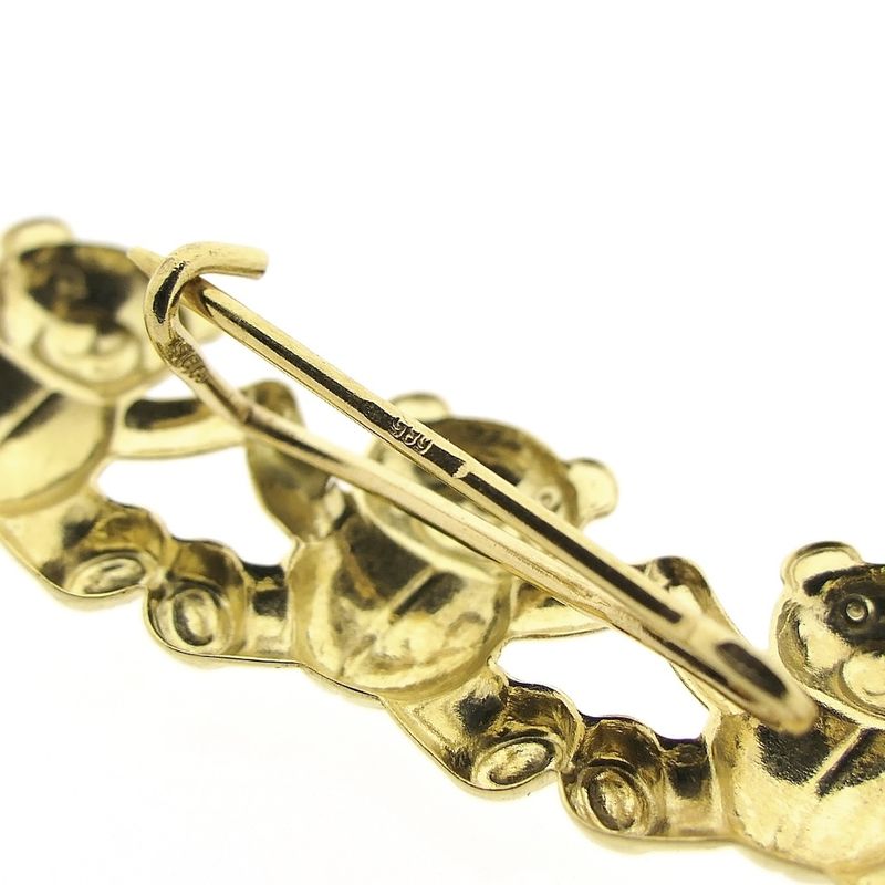Image 6 of Gold brooch with bears