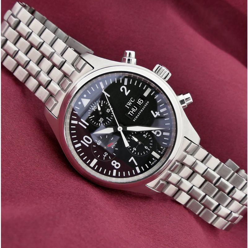 Image 16 of IWC Pilot's Chronograph IW3717; Automatic men's watch