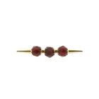 Image 1 of Vintage gold brooch with carnelian