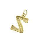Image 6 of Two-tone gold pendant of the letter Z with diamond
