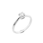 Image 1 of 18-karat white gold solitaire ring with 0.37 ct diamond