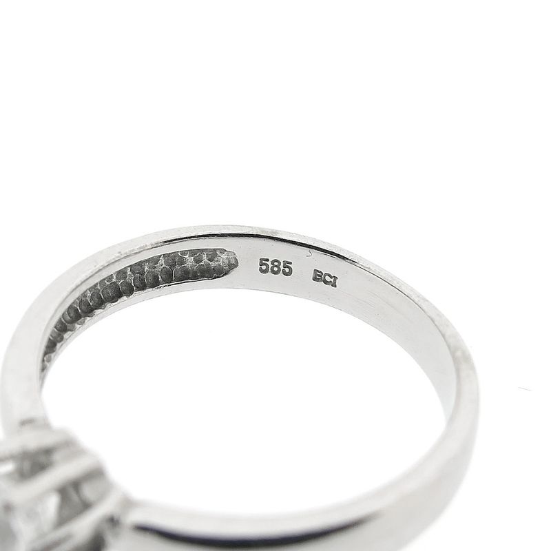 Image 6 of White gold solitaire ring with white sapphire