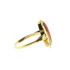 Image 7 of Vintage gold ring with red coral