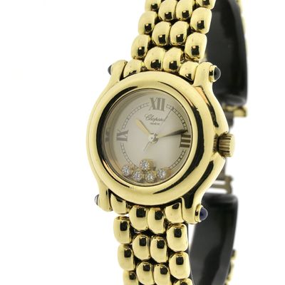Image 2 of Chopard Happy Sport 4142; Exclusive 18k gold women's watch with diamonds