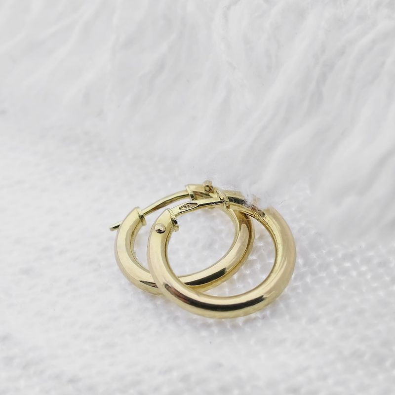 Image 2 of Gold earrings | Ø 14 mm