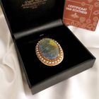 Image 25 of Victorian Gold Brooch/Pendant with Honduras Opal and Pearls