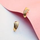 Image 2 of Gold stud earrings with diamond; 0.02 ct.