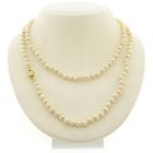 Image 1 of Vintage pearl necklace with gold clasp | 88 cm